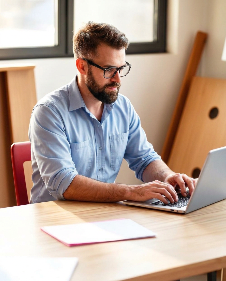 Home service business owner reviewing their new website